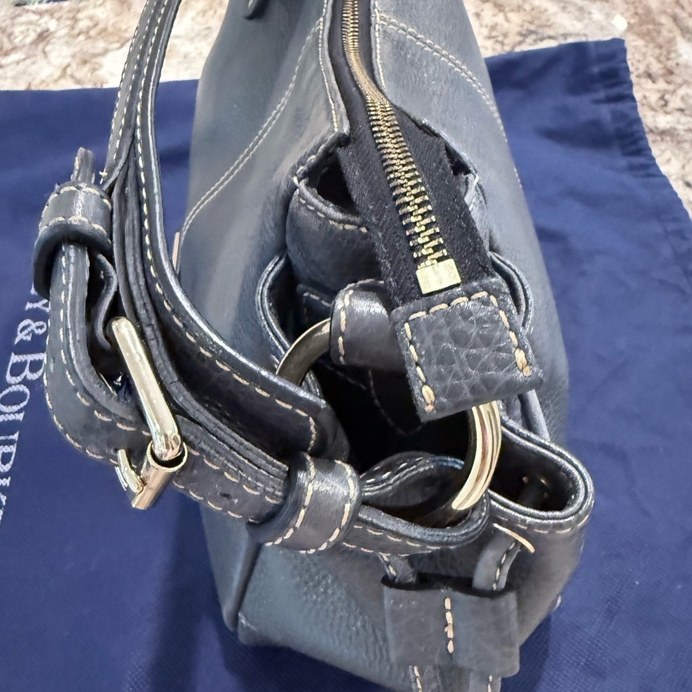 NWOT Dooney & Bourke Charcoal Leather Shoulder Bag - Picture 5 of 6